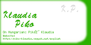 klaudia piko business card